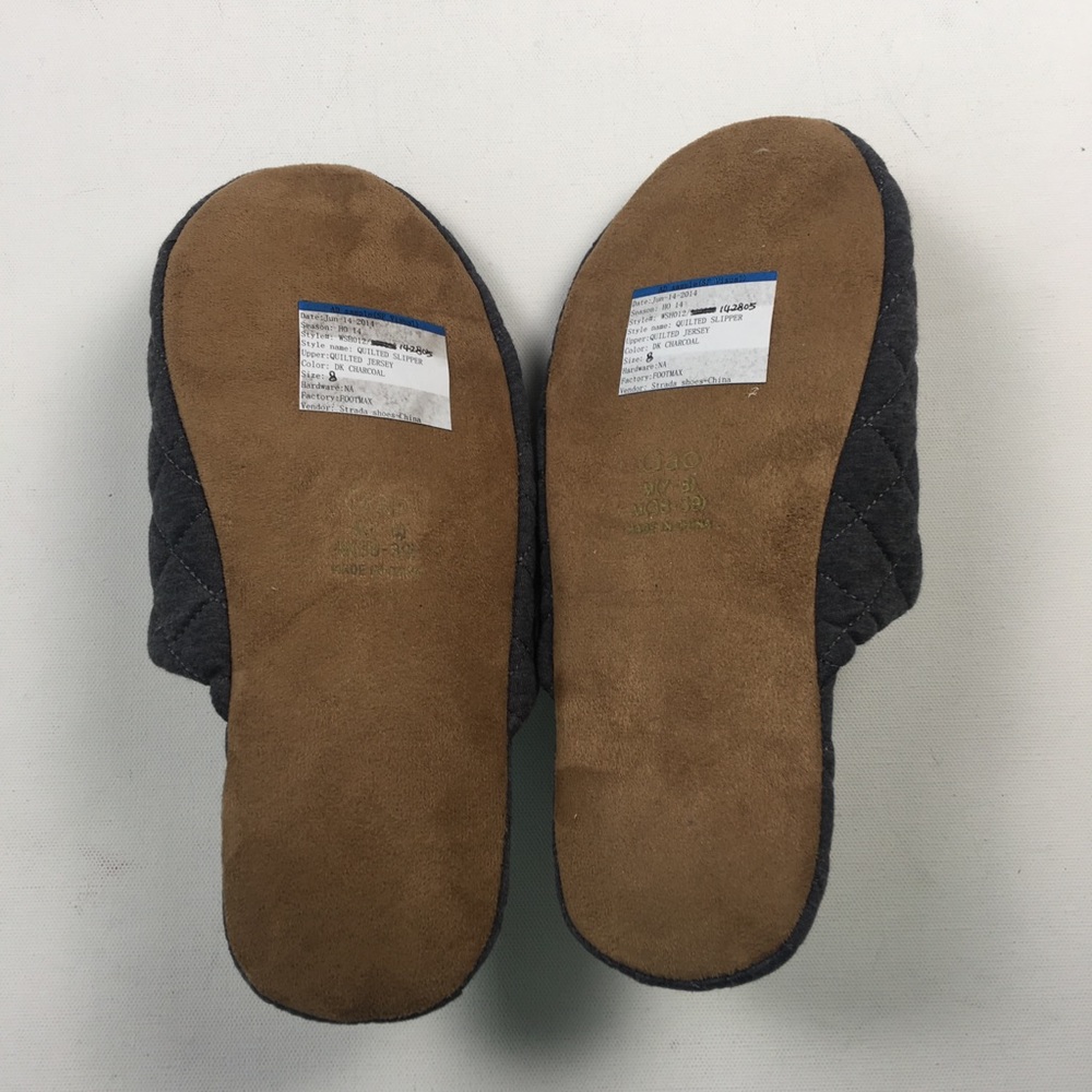 Gap Men’s Dark Grey Quilted Slippers 9 8 A23 - Picture 5 of 5